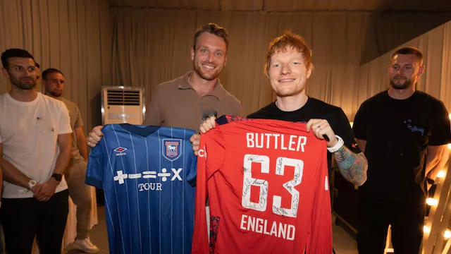 Jos Buttler Meets Ed Sheeran Ahead of Fourth T20I