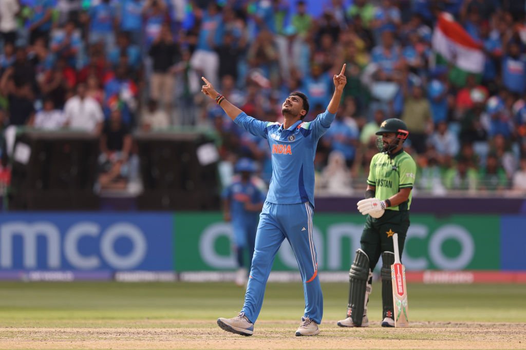 India's all-rounder Axar Patel delivered a pivotal moment by executing a direct hit to run out Pakistan's opener, Imam-ul-Haq. 