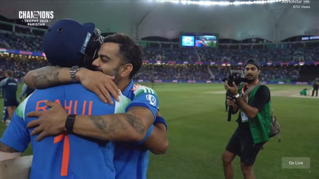 KL Rahul's Reaction to Virat Kohli's Dismissal in Champions Trophy Semifinal: