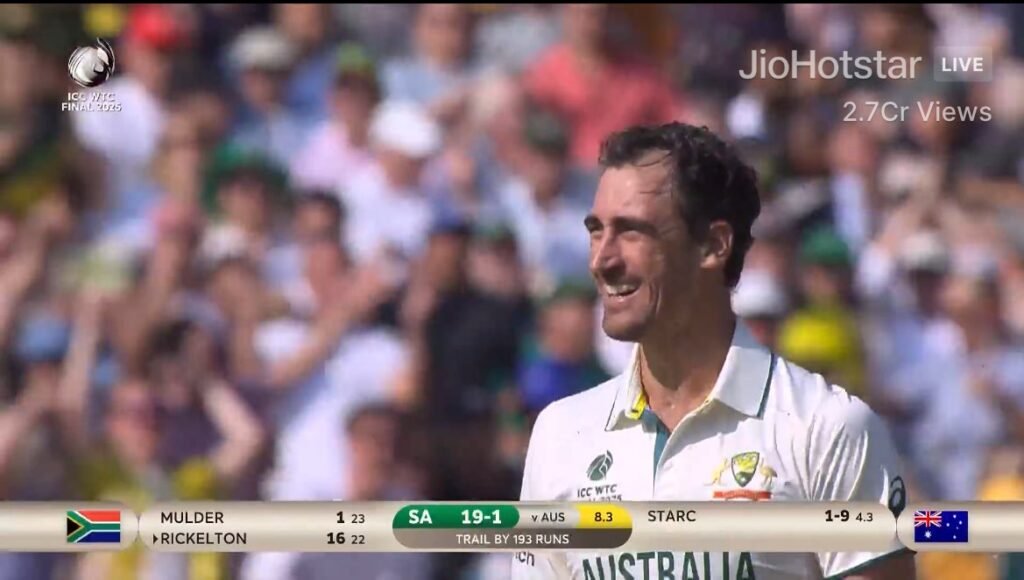 Mitchell Starc Lights Up Lord’s with Stunning Double Strike