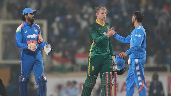India Win by 17 Runs, SA Fall Short in 682-Run ODI Classic